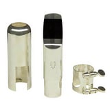 Yanagisawa Mouthpiece Kit with Cap and Ligature Silver Plated #5 Alto Saxophone